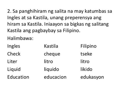 Hiram Na Salita Ng Mga Pilipino Sa Kastila