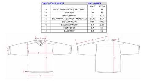 hockey goalie jersey size chart - Floy Dallas