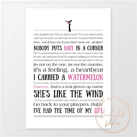 Dirty Dancing Quotes Printable Print - Wall Art Printable Prints