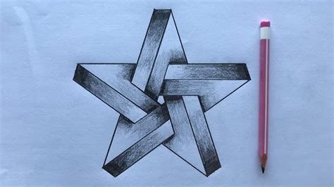 How to Draw a 3D Star Step by Steps for Beginners - YouTube