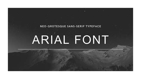 Arial Font Free Download