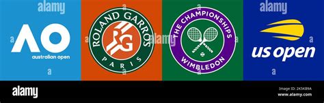 Grand Slam Tennis tournaments logo in vector format Stock Vector Image ...