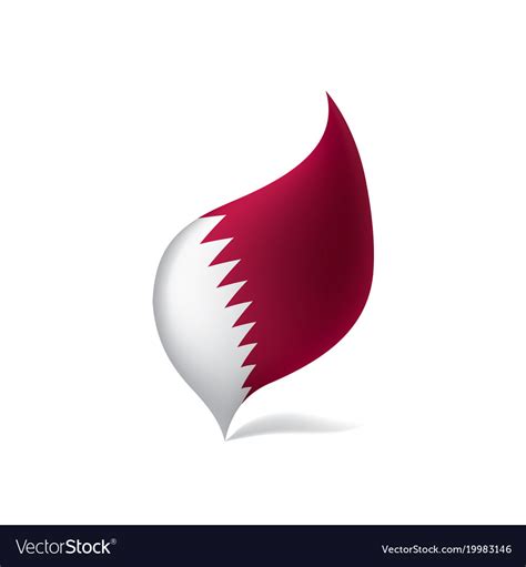 Qatar flag Royalty Free Vector Image - VectorStock