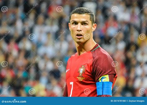 Portugal National Football Team Captain Cristiano Ronaldo Editorial ...