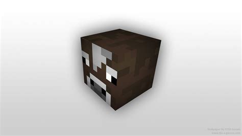 Minecraft Block cow Head, desktop wallpaper by fpsxgames on DeviantArt