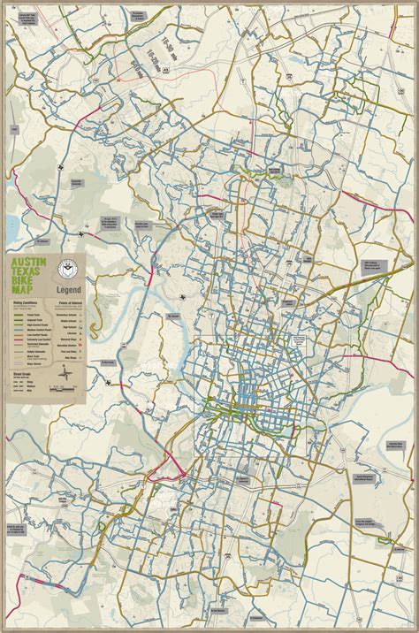 Texas Austin Bike Map - Fill Out, Sign Online and Download PDF ...