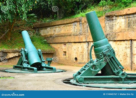 Battery Way Mortar Cannon Display at Corregidor Island in Cavite, Philippines Editorial ...