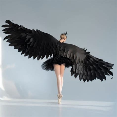 Black Angel Wings Halloween Costume Devil Cosplay Outfit