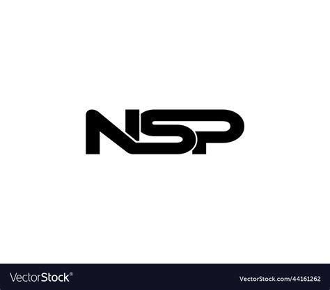 Initials letter nsp overlap style logo concept Vector Image