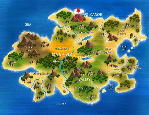 My Imaginary Deserted Island : Map of the Island