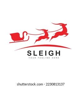 Vector Illustration Santa Claus Sleigh Reindeer Stock Vector (Royalty Free) 2230813137 ...