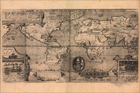 Sir Francis Drake Voyage Map