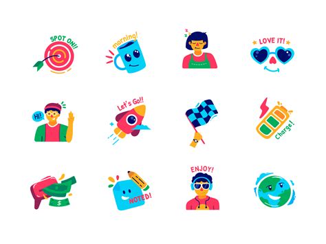 Messaging App Stickers by Galih Mukti on Dribbble