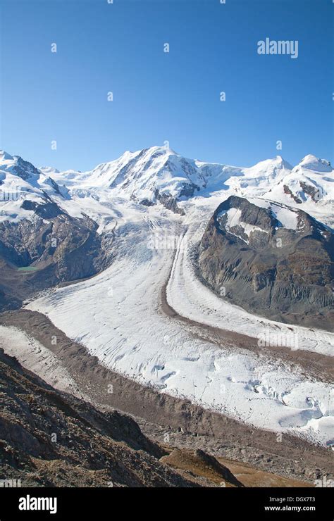 Melting glaciers in the swiss alps Stock Photo - Alamy