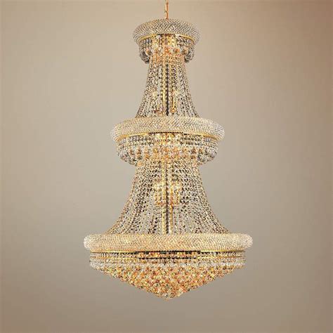 Primo 30" Wide Gold 32-Light Crystal Chandelier - #22C78 | Lamps Plus