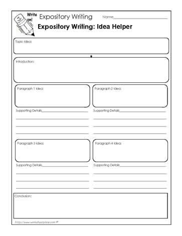 Expository-Writing-Idea-Helper Worksheets | Expository writing, Writing lessons, Expository ...