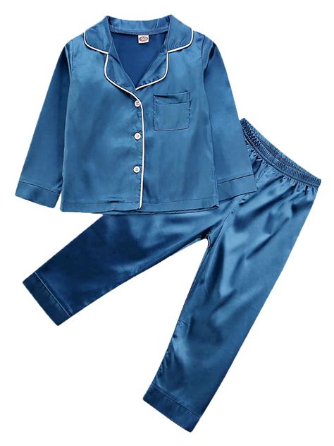 Bmnmsl - Bmnmsl Girls Silk Satin Pajamas Pyjamas Kids Child Long sleeve ...