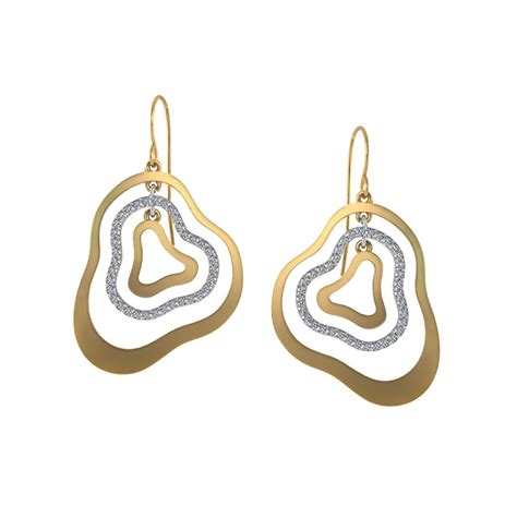 Gold Diamond Dangle Earrings | Jewelry Designs