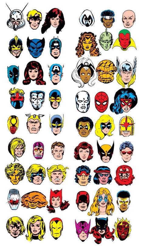 1970s Marvel headshots | Marvel comics vintage, Marvel comics art ...