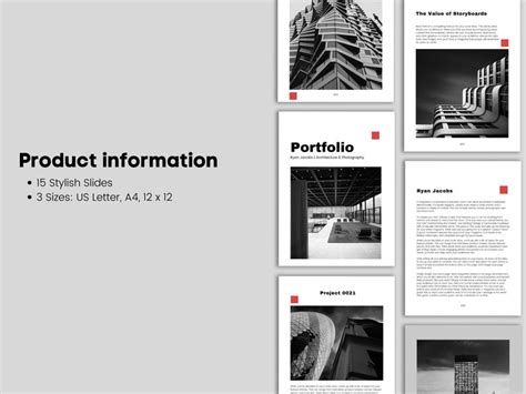 Architecture Portfolio Adobe Illustrator Presentation Template Ebook Client Presentation Project ...