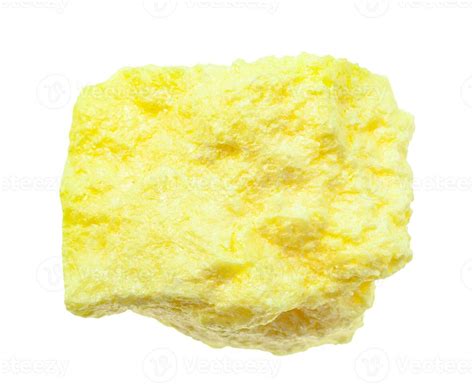 pure rough Sulphur Sulfur rock isolated 25072418 Stock Photo at Vecteezy