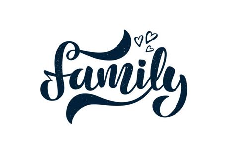 Family Text Illustrations, Royalty-Free Vector Graphics & Clip Art - iStock