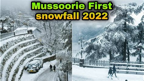 Mussoorie First Snowfall 2022 | Dhanoulti First Snowfall 2022 ...