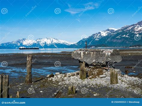 Remnants of Dock in the Old Town of Valdez in Alaska Stock Image - Image of fjord, outdoor ...