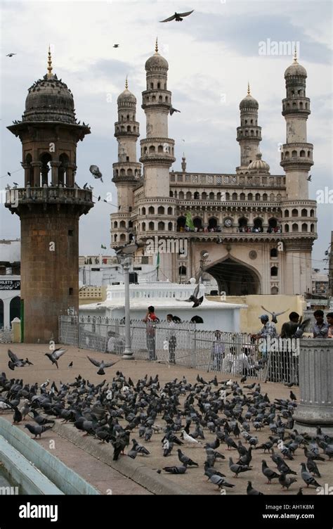 Charminar as seen from mosque Mecca Masjid , Hyderabad , Andhra Pradesh , India Stock Photo - Alamy