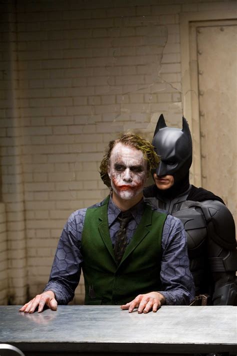 Joker interrogation scene from "The Dark Knight" with Batman standing ...