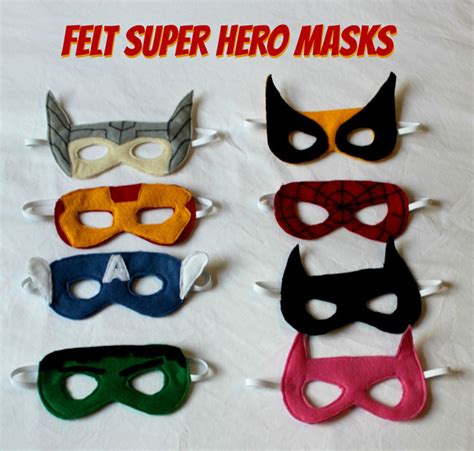 Felt Superhero Masks - Sometimes Homemade