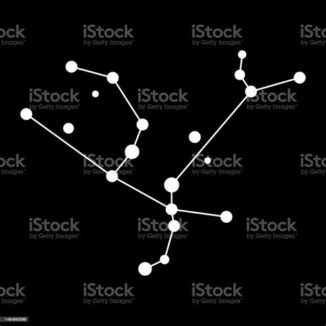 Andromeda Constellation Map Vector Illustration Stock Illustration ...