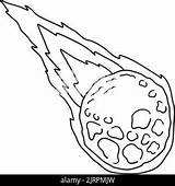 Falling Asteroid Coloring Page For Kids Stock Vector Image & Art  Alamy sketch template