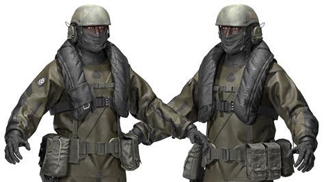 DANISH FROGMAN OPERATOR (RIGGED) – 3DMilitaryAssets