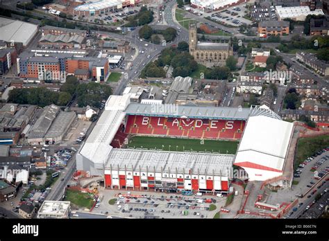 Aerial view north west of Bramall Lane Stadium Bramall Lane Stock Photo ...