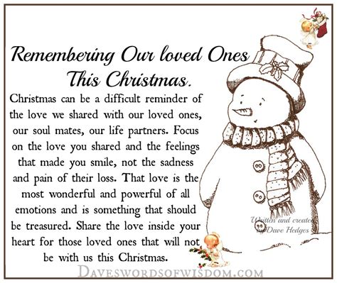 Daveswordsofwisdom.com: Remembering Loved Ones This Christmas.