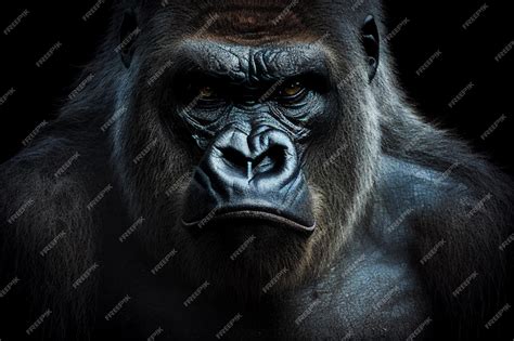 Premium AI Image | Gorilla portrait closeup AI Generated