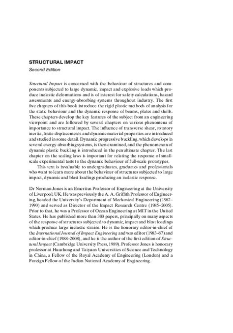 (PDF) [Norman Jones] Structural impact(2011) | Ayo Moses - Academia.edu