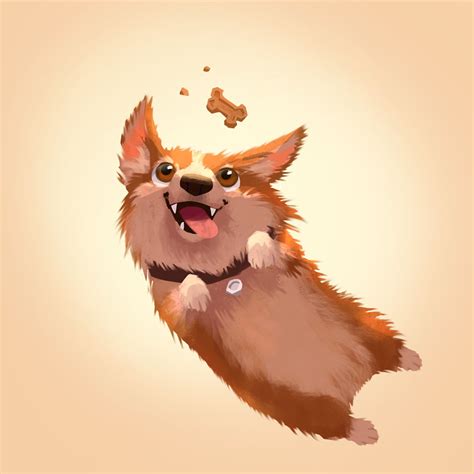 Mochi the Corgi on Behance | Corgi drawing, Corgi art, Dog illustration