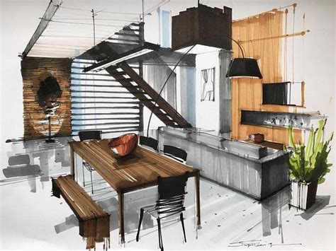 Interior Design Color Sketches | Interior architecture drawing ...