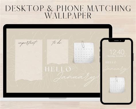 Desktop Organizer Calendar Background Custom Wallpapers - Etsy