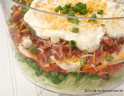 24-Hour Layered Veggie Salad - {i love} my disorganized life