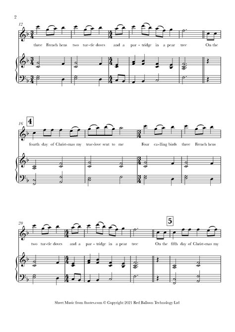 12 Days of Christmas Sheet music for Flute - 8notes.com