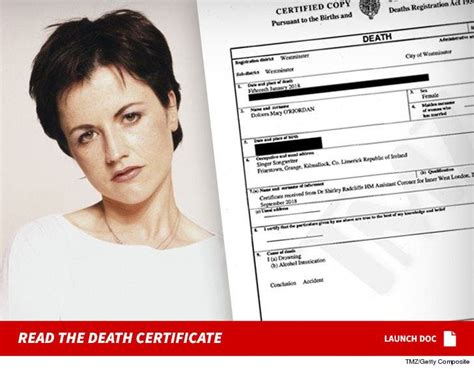 Cranberries Singer Dolores O'Riordan's Death Certificate Confirms It was an Accident