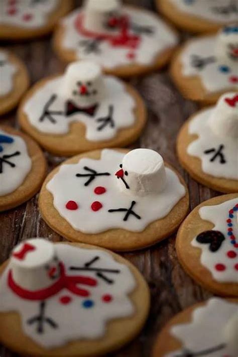 Melted Snowman Cookies | Christmas food, Christmas baking, Melted snowman cookies