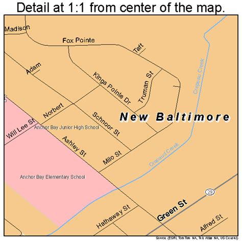 New Baltimore Michigan Street Map 2657100