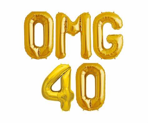 OMG 40 Balloons 40th birthday anniversary party decorations