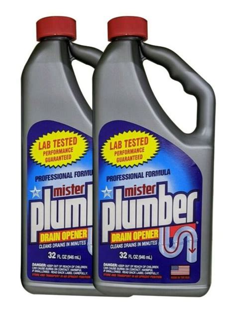 2pk 32 FL Oz Mister Plumber Drain Opener Professional Formula Septic Safe for sale online | eBay