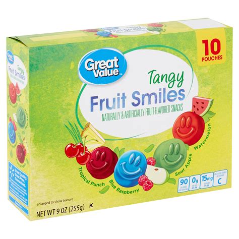 Great Value Tangy Fruit Smiles Snacks 9 Oz. - Walmart.com