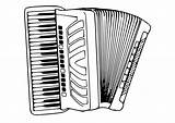 Accordion  Musical Instruments Kids Coloring Pages sketch template